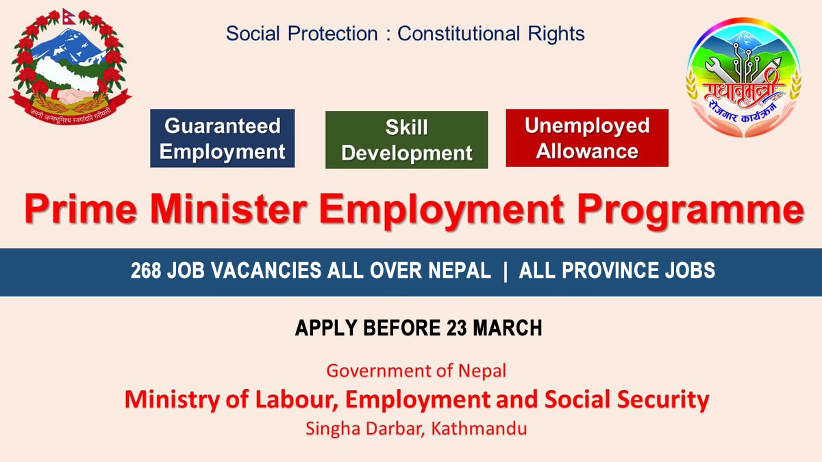 Prime Minister Employment Programme PMEP Nepal Government Job 