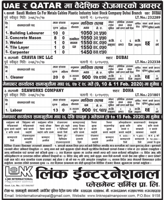 Job Vacancy In Saudi Modern Co For Metals Cables Plastic Industry Joint